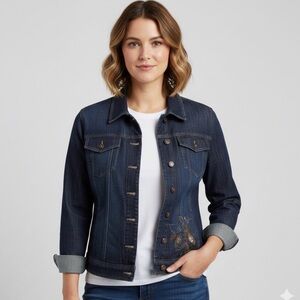 Jean denim Jacket size 14 beautiful